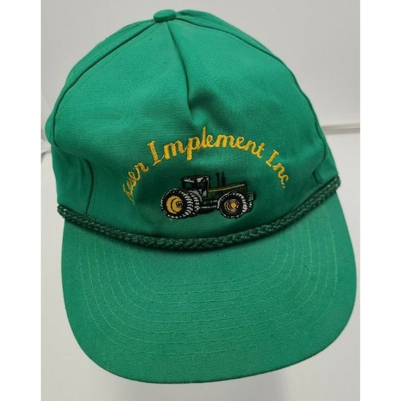 Vintage OTTO Hampton Cranes Inc Green strap-back Hat Rope Front - Picture 5 of 10